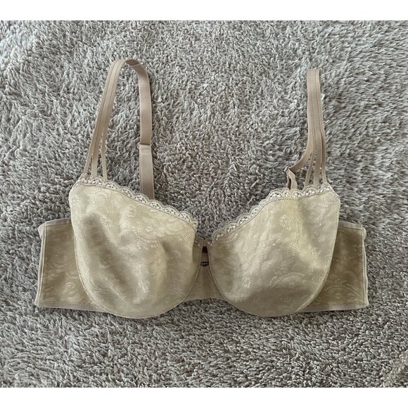 Soma Bra Tan Enticing Lift Balconet Underwire Balconette Stretch 38C - Picture 2 of 11